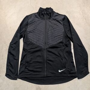 Nike Essentials Thermore Running Jacket Women's M Black Full Zip